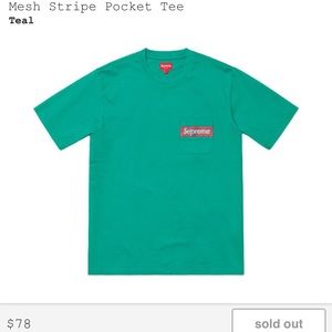 Supreme mesh stripe pocket tee